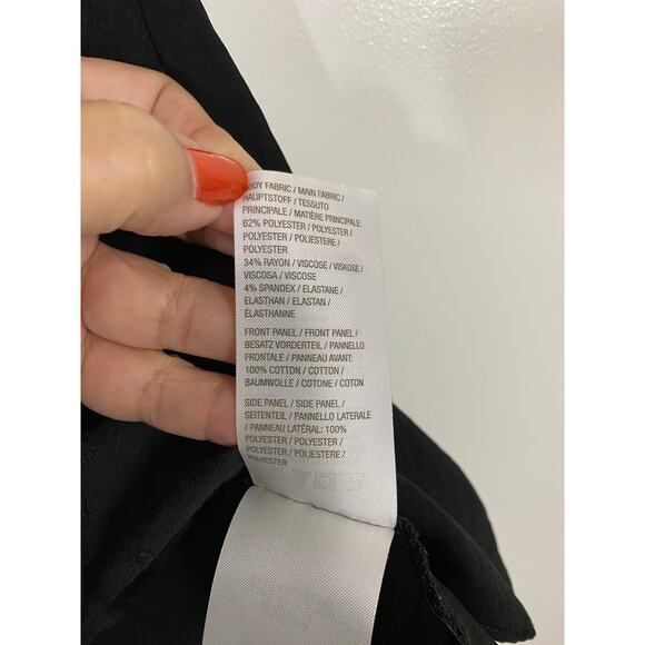 LOGO Lounge Black Short Sleeve Tunic T-Shirt Top Mixed Media Medium - Picture 4 of 8